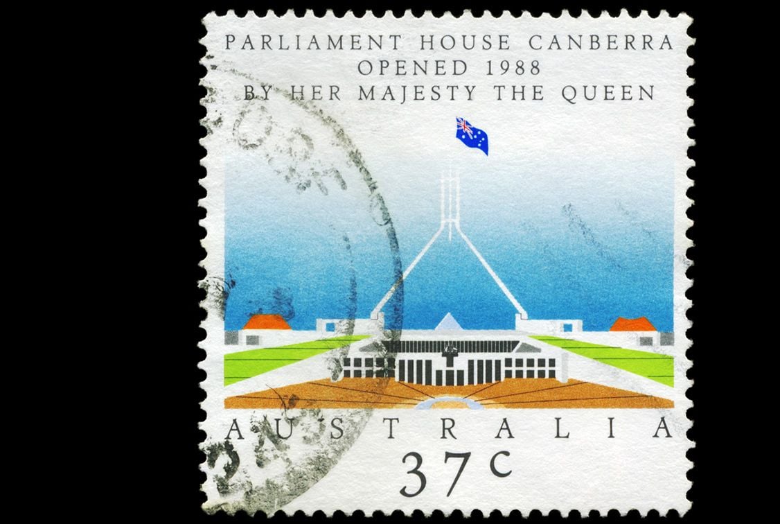 australian dollar canberra government concept
