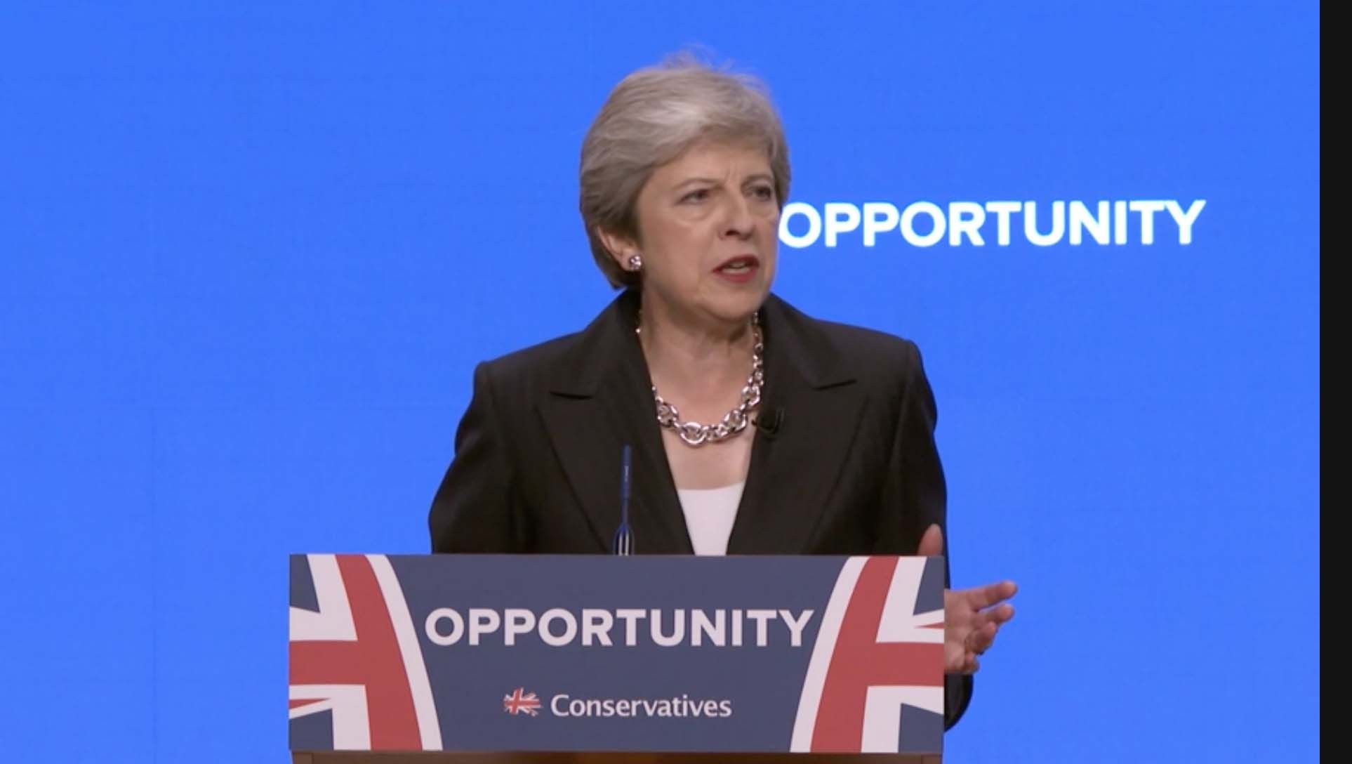 Theresa May's speech dominates the agenda for Sterling today