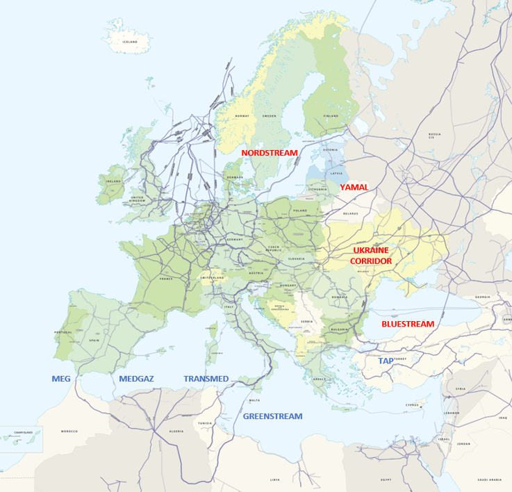 Hvor Europa får sin gass
