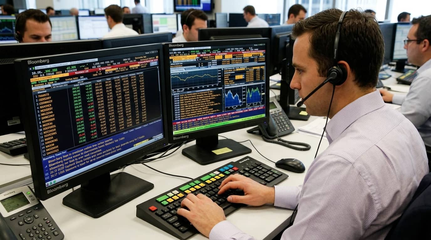 A Bloomberg terminal, the usual home of the investment bank consensus survey