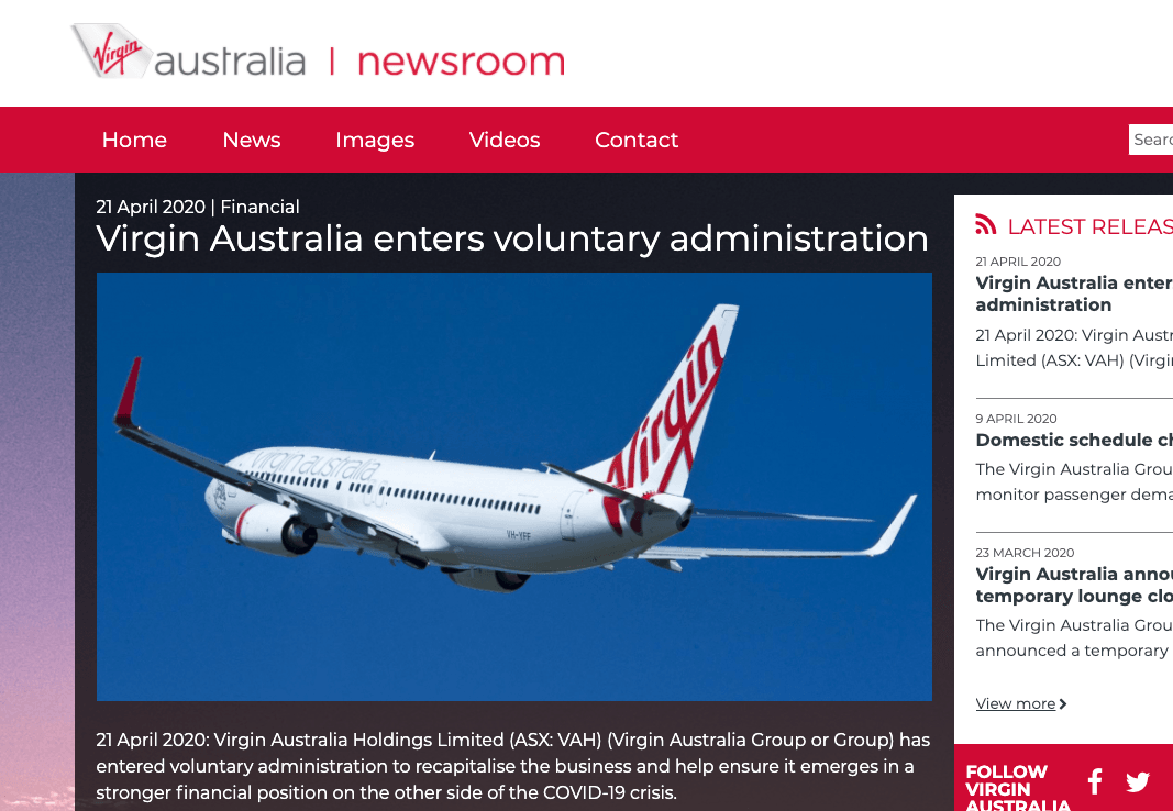 Virgin Australia administration