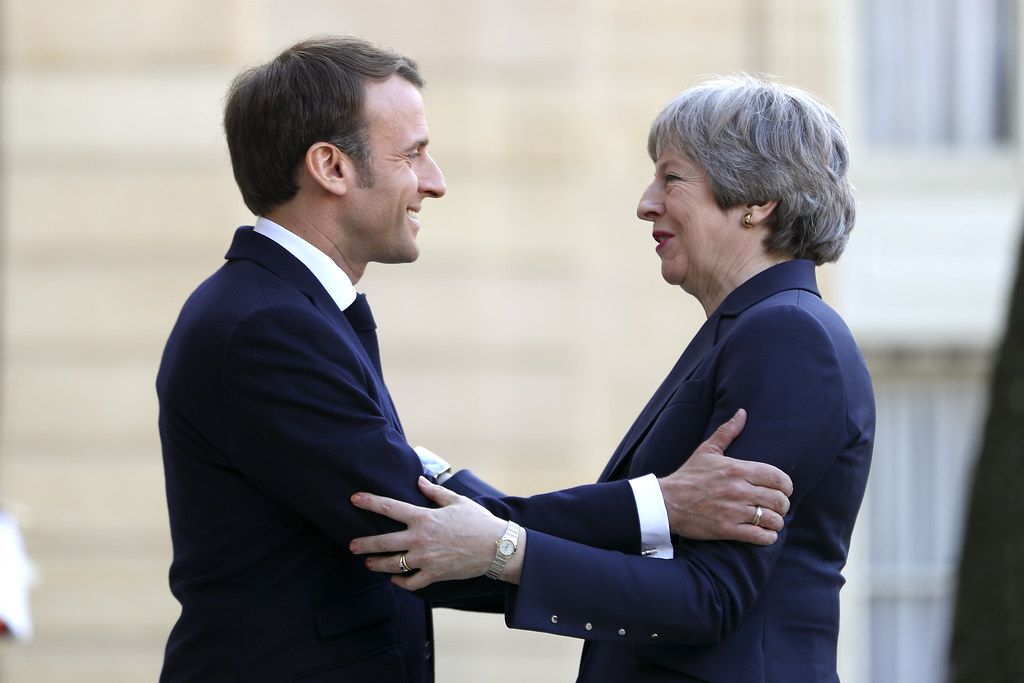 Macron and May meeting