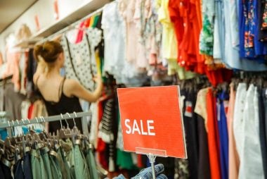 Retail sales clothing
