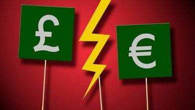 Pound-to-Euro Rate Slips Below 100-Day Average as Budget Risk Builds
