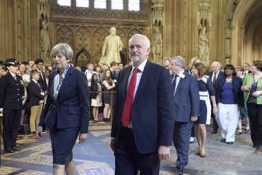 Pound Sterling May and Corbyn