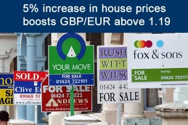 pound sterling boosted by house prices