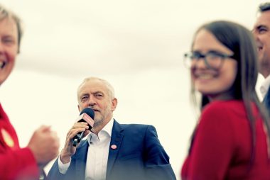 Corbyn at rally