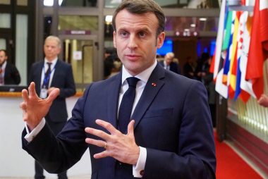 Macron EU arrival