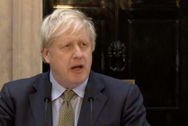 Johnson downing street after election win