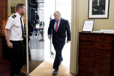 Johnson returns to work