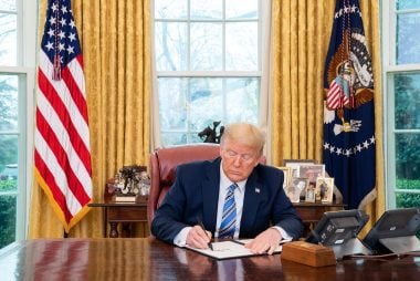 Trump at oval office desk