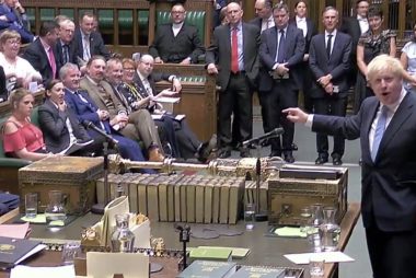 Johnson in parliament