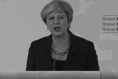 Theresa May talking Florence